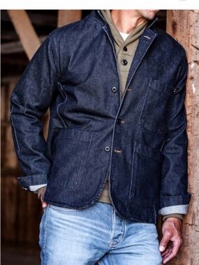EUC Wiesmade Scout Denim Dark Indigo Blazer Medium